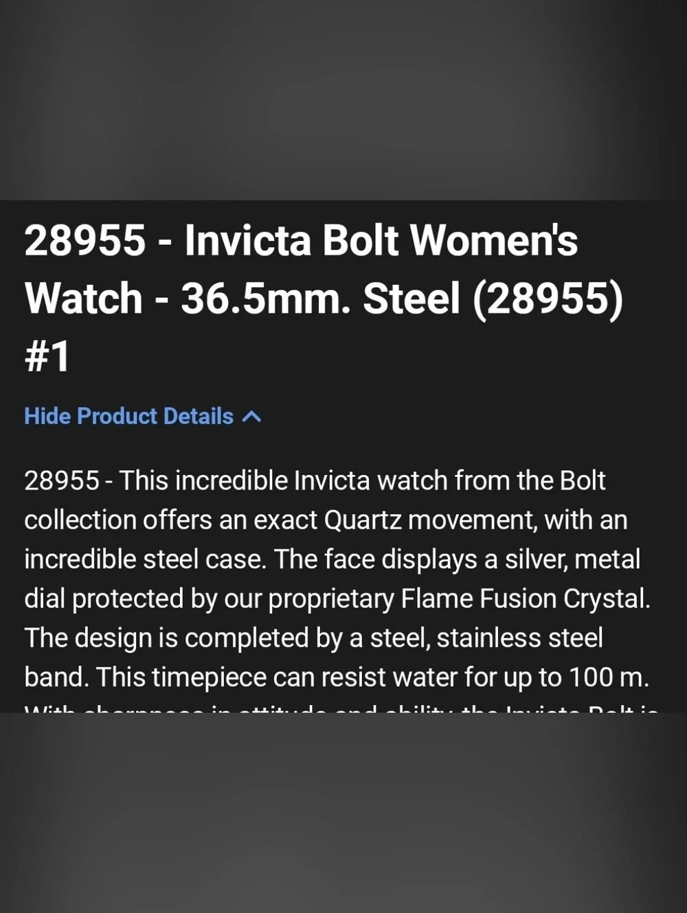 Invicta bold sophisticated